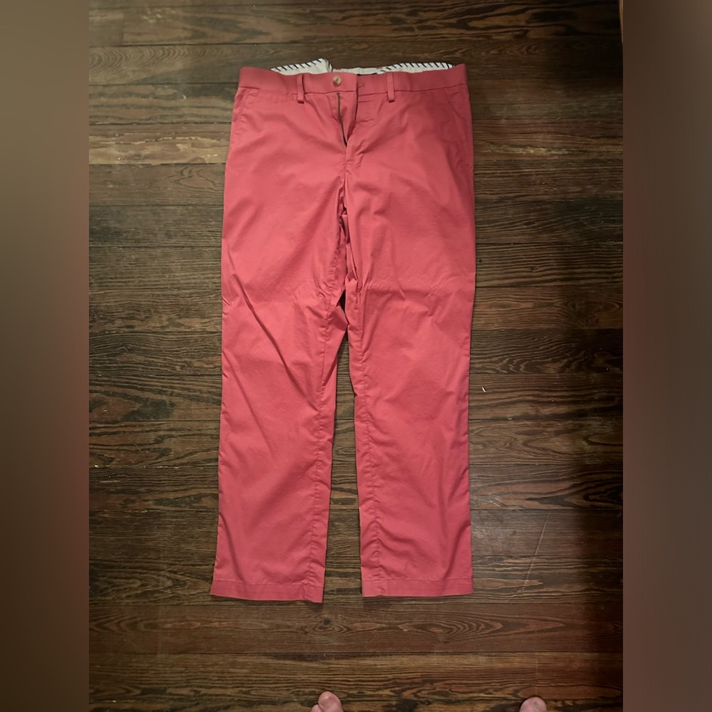 salmon slacks Taylor Byrd Collection 34/30